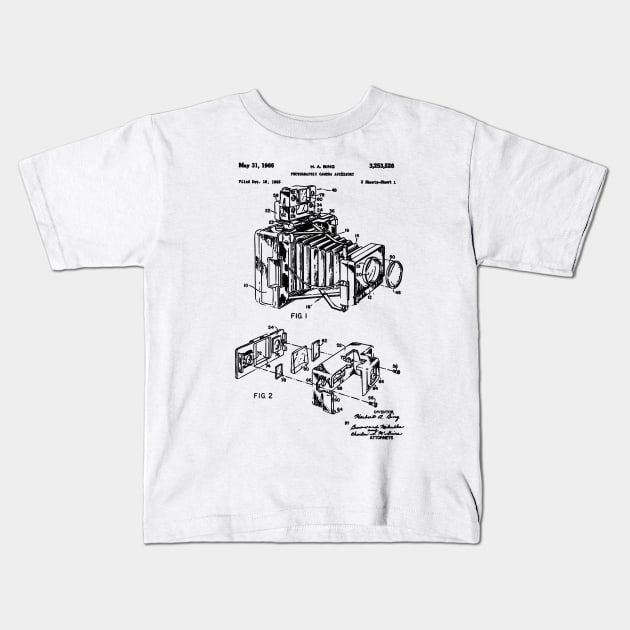 Camera Patent Kids T-Shirt by Woah_Jonny